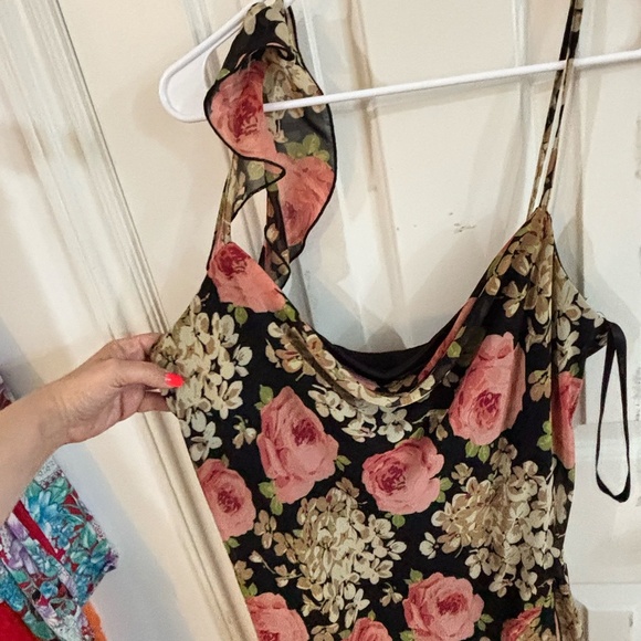 American Vintage Black  Floral Maxi Dress so pretty y2k - Picture 5 of 9